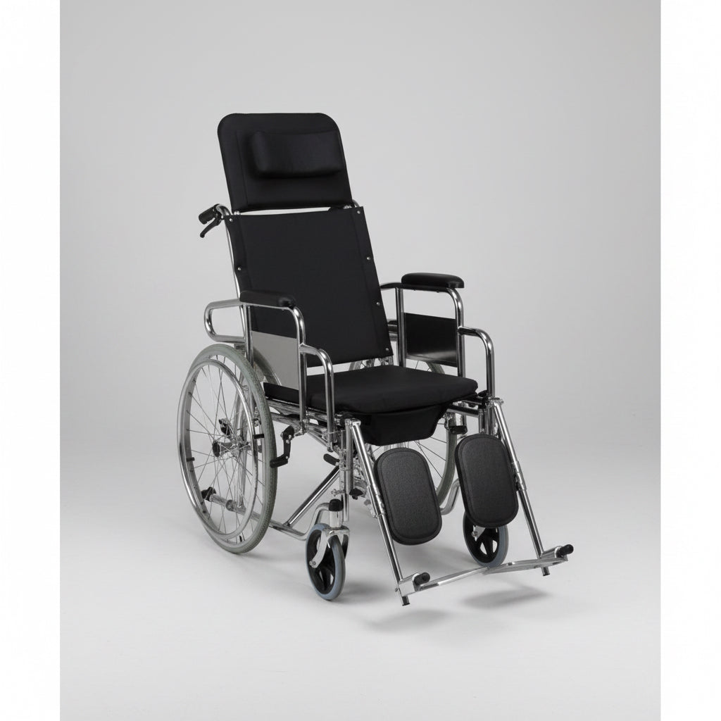 Reclyner Wheelchair with Commode 608GC