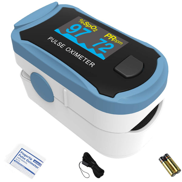 CHOICEMMED MD300C29 Finger Pulse Oximeter with Color OLED Screen Display & Batteries