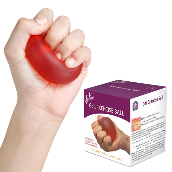 Flamingo Gel Exercise Ball for Hand, Grip Muscle Strengthening,Stress Relief, Arthritis, Finger, Wrist, Carpal Tunnel & Pain Relief