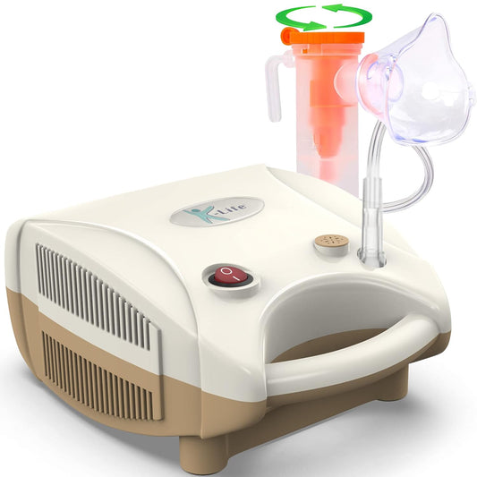 K-Life Neb-101 Compressor Nebulizer Machine Kit with Child and Adult Masks