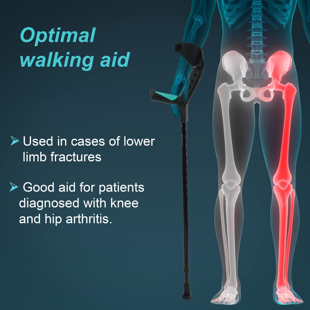 Tynor Elbow Crutch Adjustable, for men & women, Lightweight & Durable Crutch for Mobility Support, Comfortable Ergonomic Design