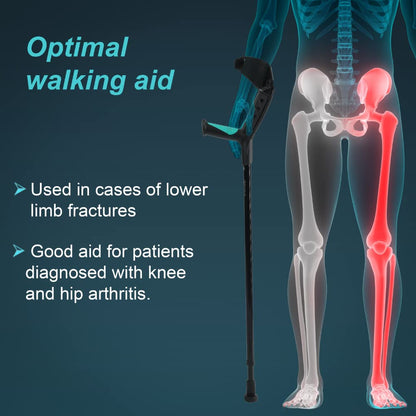 Tynor Elbow Crutch Adjustable, for men & women, Lightweight & Durable Crutch for Mobility Support, Comfortable Ergonomic Design