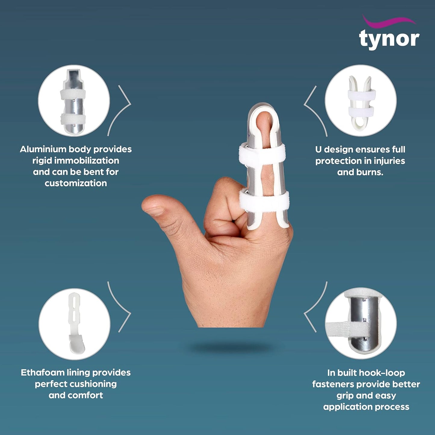 TYNOR Finger Cot, with Comfortable Protective Support for Finger Injuries
