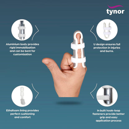 TYNOR Finger Cot, with Comfortable Protective Support for Finger Injuries
