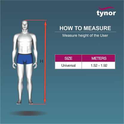 Tynor Elbow Crutch Adjustable, for men & women, Lightweight & Durable Crutch for Mobility Support, Comfortable Ergonomic Design