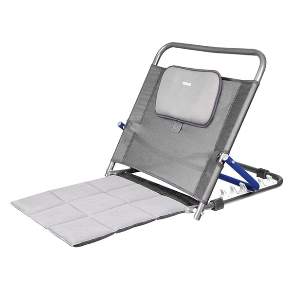 Vissco Hospital Back Rest for the Bed, Hospitalised Patients, Post Paralysis and Post Surgery Design, Padded Cushion, Back Support - Universal (Ivory/Black)