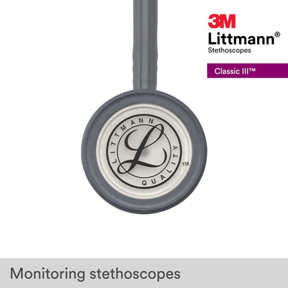 3M Littmann Classic III Monitoring Stethoscope Gray Tube, 27 inch 5621