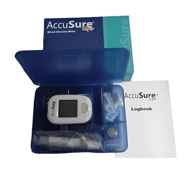 Accusure Life Blood Glucose Meter With 25 Test Strips
