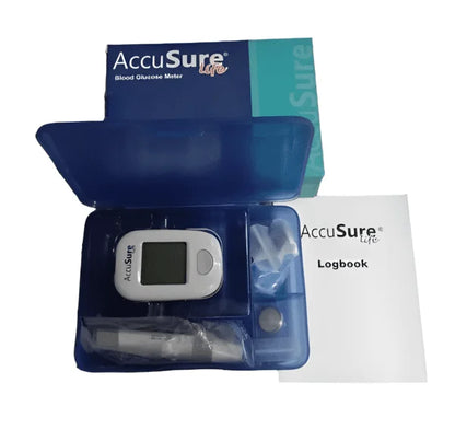 Accusure Life Blood Glucose Meter With 25 Test Strips