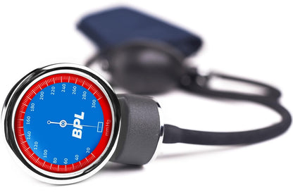BPL Medical Technologies Manual Large Dial Aneroid Sphygmomanometer Blood Pressure Monitor - Gray