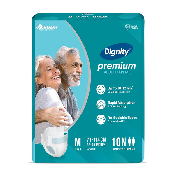 Dignity Premium Pull Up Adult Diapers Pant Style - 10 Count with Soft Elastic and Extra Absorbent Core, 10 Pcs/Pack (Pack of 1)