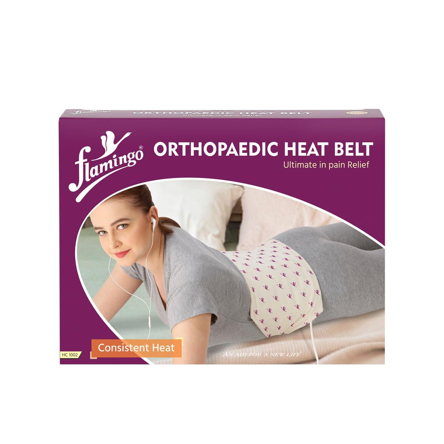 Flamingo Orthopaedic Electric Heating Pad | Belt for Back Pain + Period Cramps Relief | Pain Relief Heating Belt with Temperature Controller for Lower Back, Knee, Shoulder, Cramps, and Neck | 2-Years Warranty