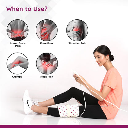 Flamingo Orthopaedic Electric Heating Pad | Belt for Back Pain + Period Cramps Relief | Pain Relief Heating Belt with Temperature Controller for Lower Back, Knee, Shoulder, Cramps, and Neck | 2-Years Warranty