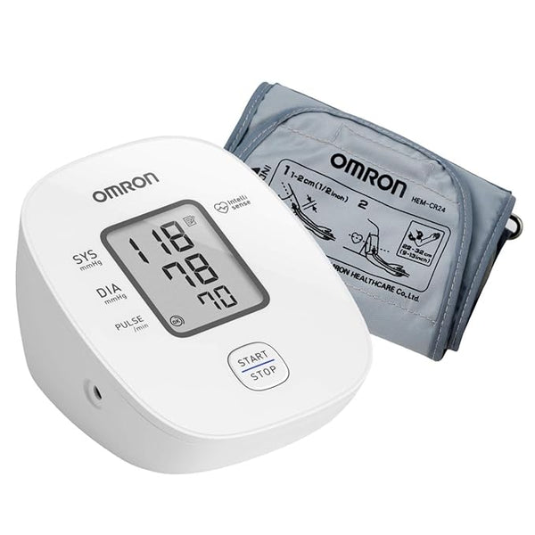 Omron HEM 7121J Fully Automatic Digital Arm Blood Pressure Monitor with IntelliSense Technology & Cuff Wrapping Guide for Most Accurate Measurement (White)