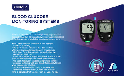 Contour Plus Blood Glucose Monitor, Glucometer with 25 Free Test Strips | Accurate Diabetes Testing Kit.