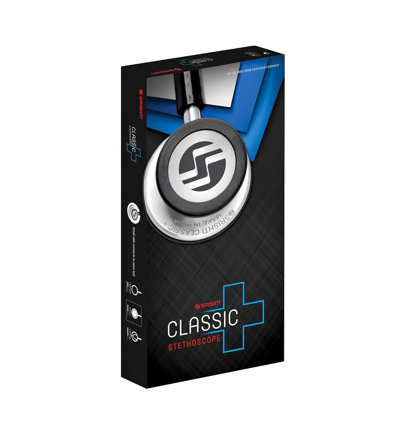 Srishti Classic Plus Stethoscope (Black)