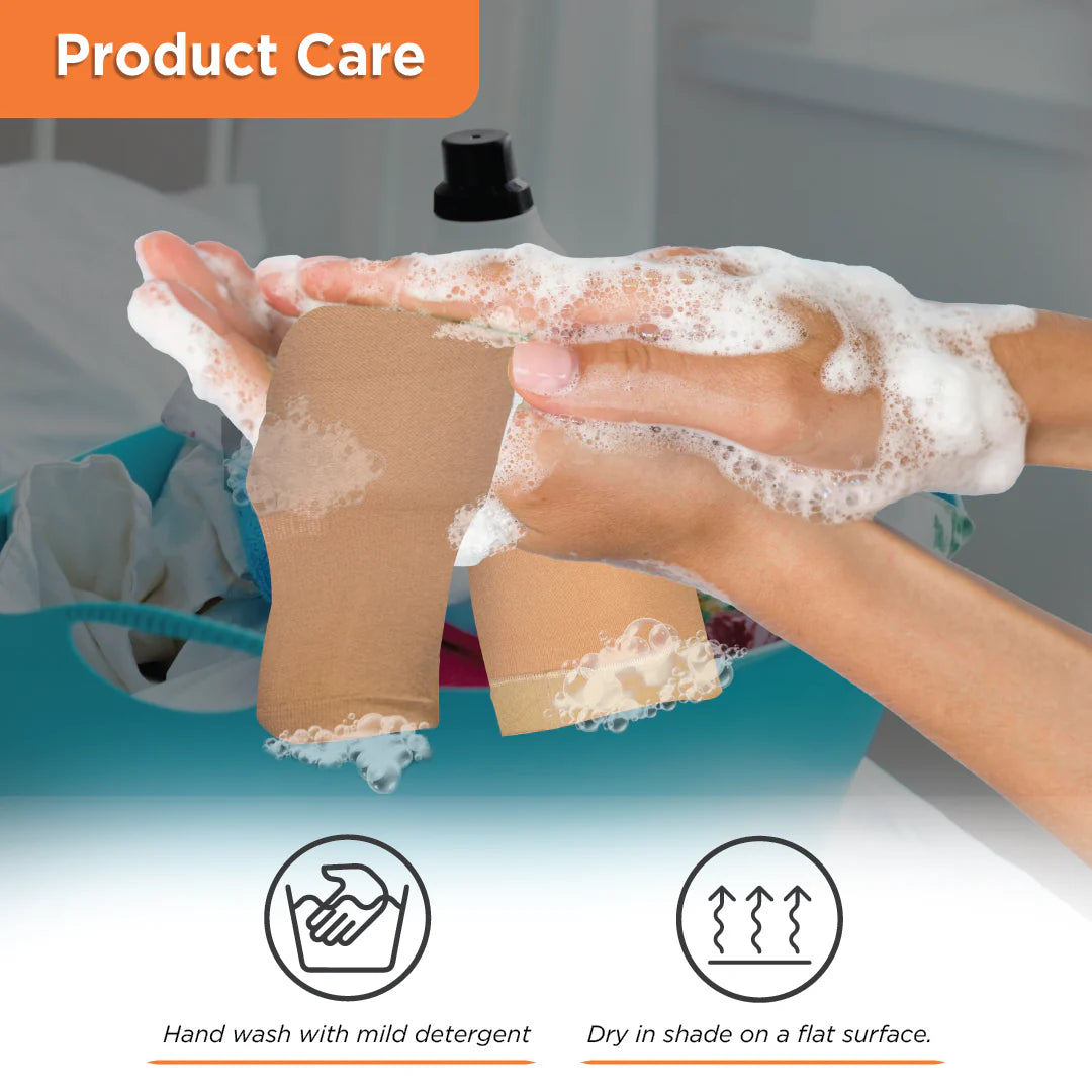 Medical Compression Stocking - Class 2 Knee Length | Mild Support | Improves Blood Circulation | Swollen | Tired | Aching Legs (Beige)