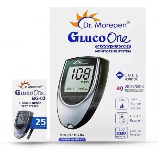 Dr Morepen BG-03 Glucometer Kit with 25 Strips